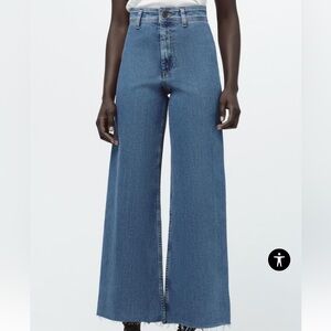 Zara marine straight high rise jeans